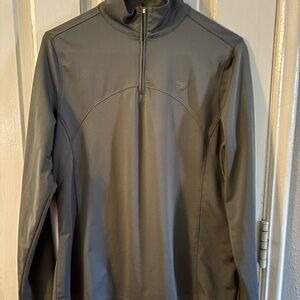 Ariat Women's Equestrian Gray Quarter Zip Long Sleeve Shirt Size L